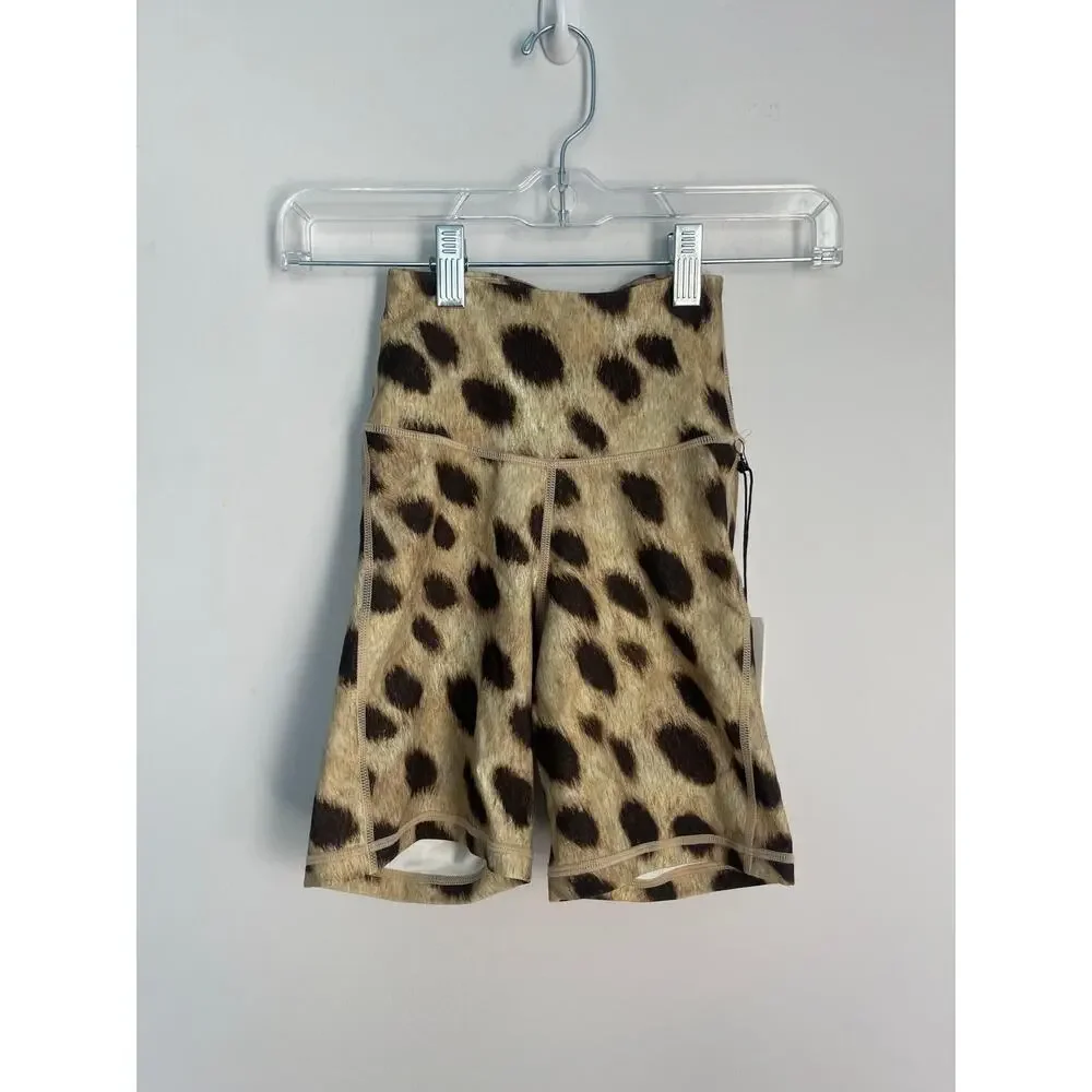 WeWoreWhat Leopard Print Biker Shorts Women XS High Waist‎ Stretch NWT - Picture 2 of 10
